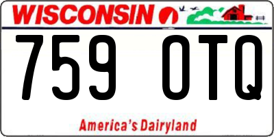 WI license plate 759OTQ