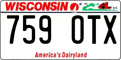 WI license plate 759OTX