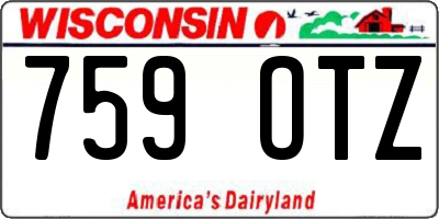 WI license plate 759OTZ