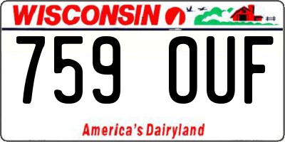 WI license plate 759OUF