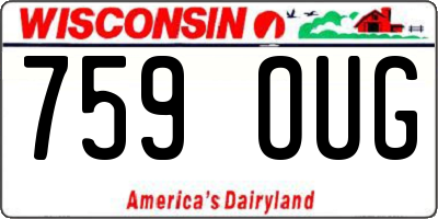 WI license plate 759OUG