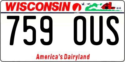WI license plate 759OUS