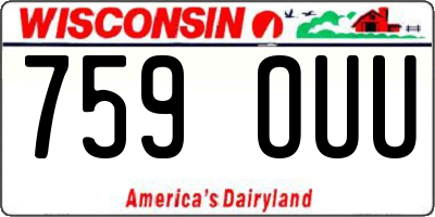 WI license plate 759OUU