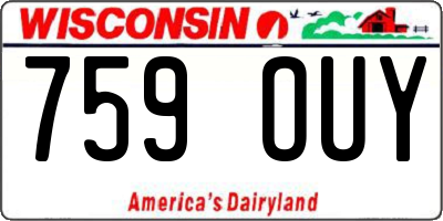 WI license plate 759OUY