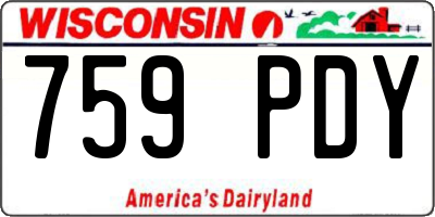 WI license plate 759PDY