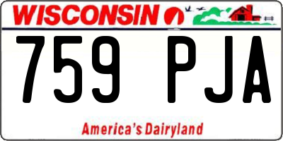 WI license plate 759PJA