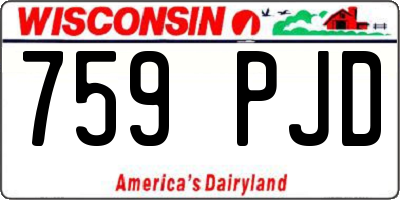 WI license plate 759PJD