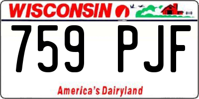 WI license plate 759PJF
