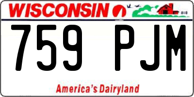 WI license plate 759PJM