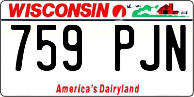 WI license plate 759PJN