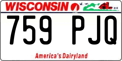 WI license plate 759PJQ