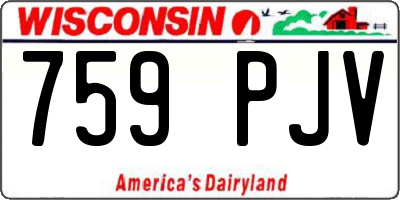 WI license plate 759PJV