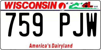 WI license plate 759PJW