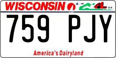 WI license plate 759PJY