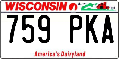 WI license plate 759PKA