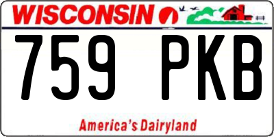 WI license plate 759PKB