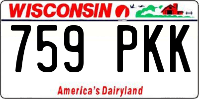 WI license plate 759PKK