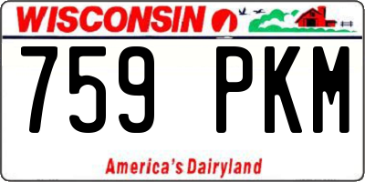 WI license plate 759PKM