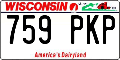 WI license plate 759PKP