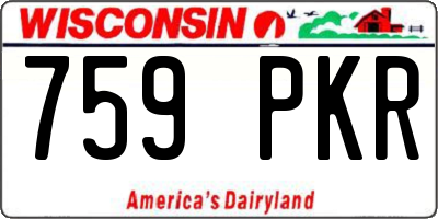 WI license plate 759PKR