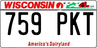 WI license plate 759PKT