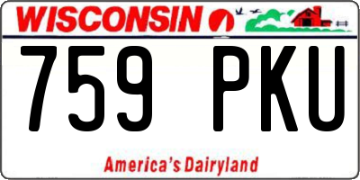 WI license plate 759PKU