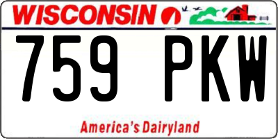 WI license plate 759PKW