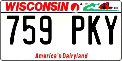 WI license plate 759PKY
