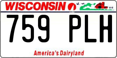 WI license plate 759PLH