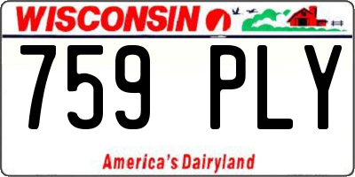 WI license plate 759PLY