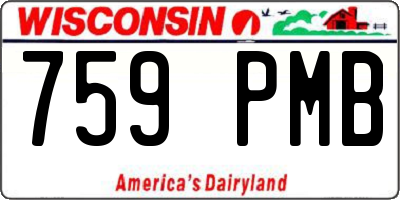 WI license plate 759PMB