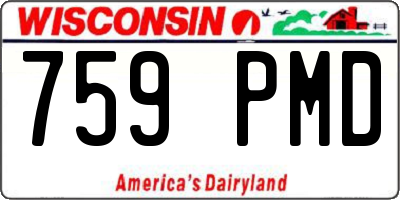 WI license plate 759PMD