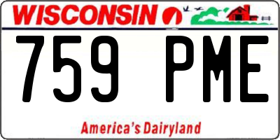 WI license plate 759PME