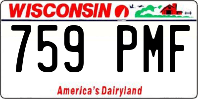 WI license plate 759PMF