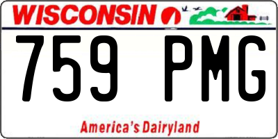 WI license plate 759PMG