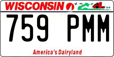 WI license plate 759PMM
