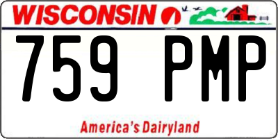 WI license plate 759PMP
