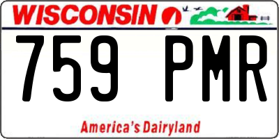 WI license plate 759PMR