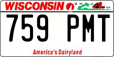 WI license plate 759PMT