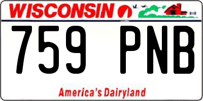 WI license plate 759PNB