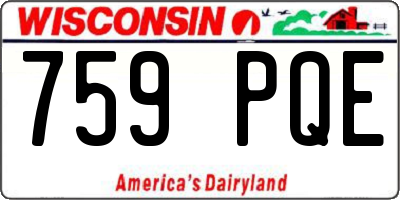WI license plate 759PQE