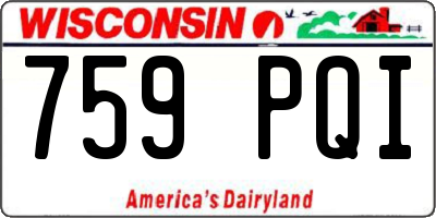 WI license plate 759PQI