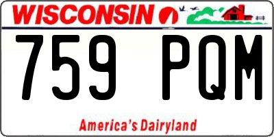 WI license plate 759PQM