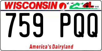WI license plate 759PQQ