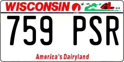 WI license plate 759PSR