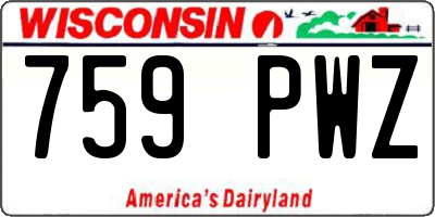 WI license plate 759PWZ