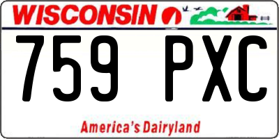 WI license plate 759PXC