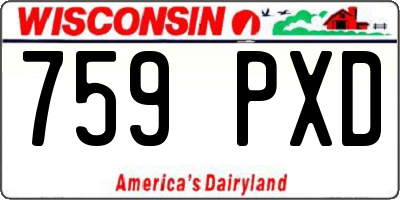 WI license plate 759PXD