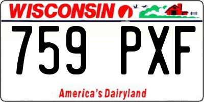 WI license plate 759PXF