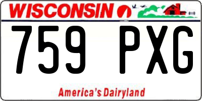 WI license plate 759PXG